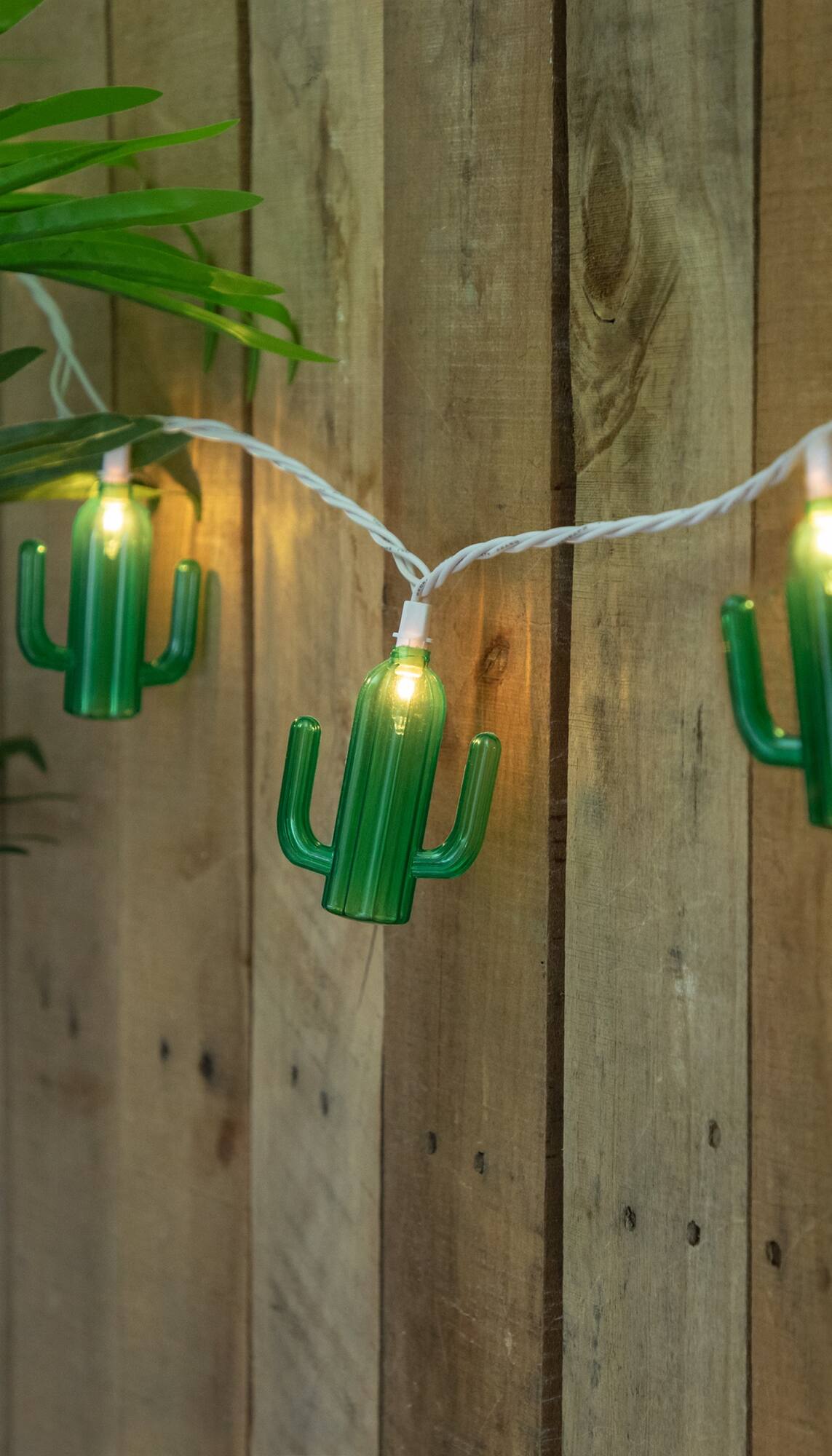 10ct. Green Cactus Patio String Light Set